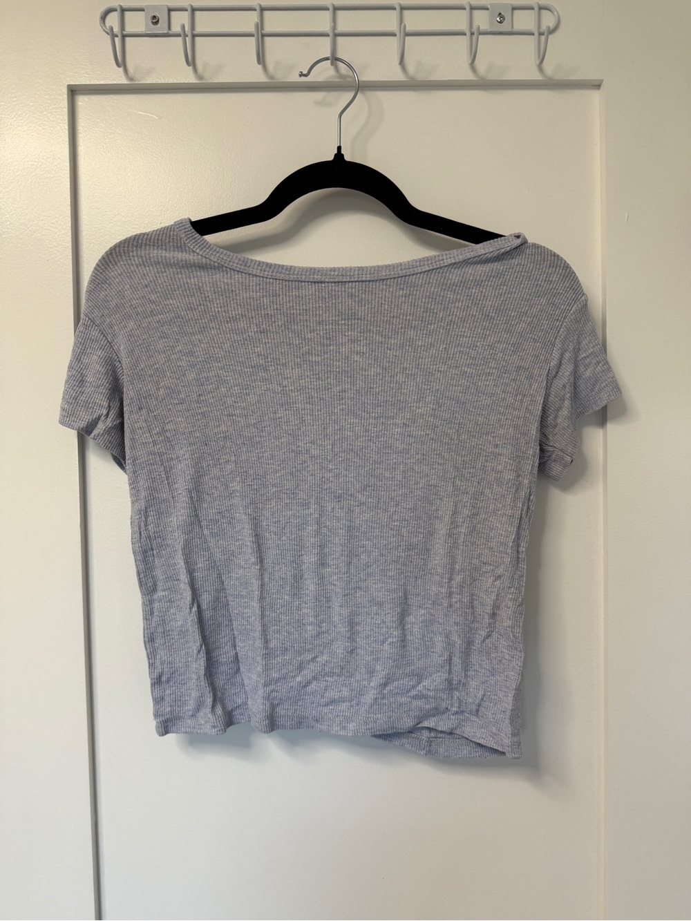 PacSun Light Blue Ribbed Crop Top